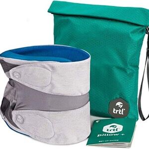 Trtl Pillow+ Travel Neck Support - Gray/Blue